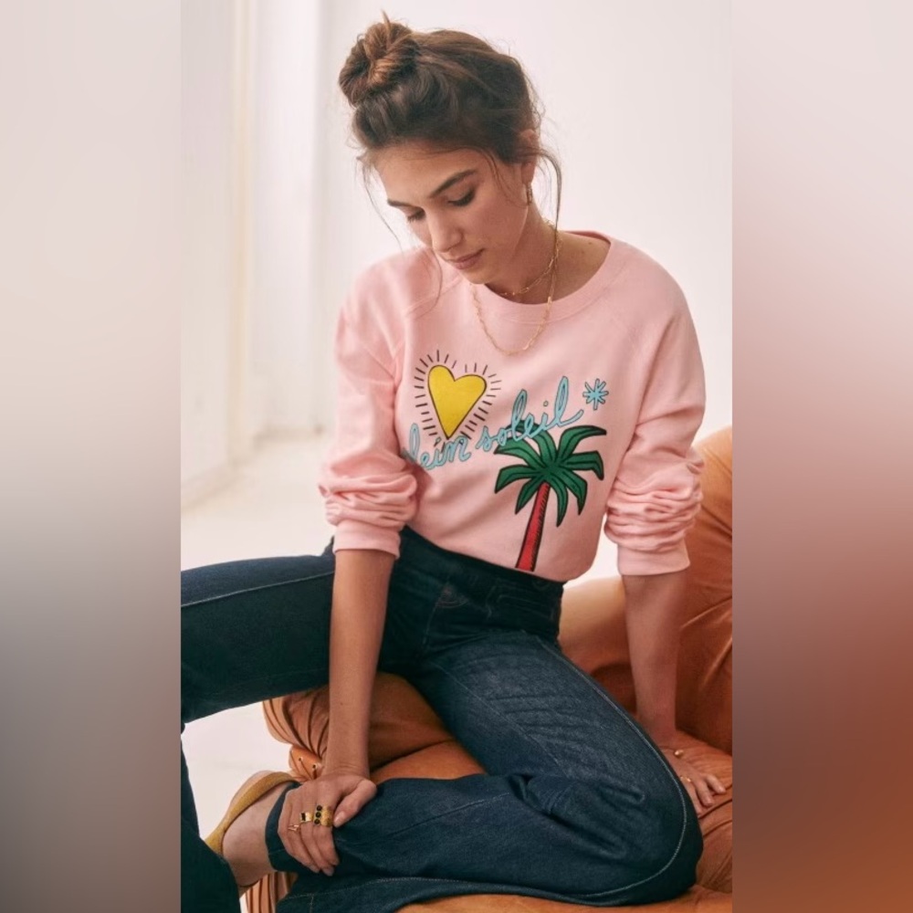 Sezane x JCC (Jean-Charles de Castelbajac) Plein Soleil Sweatshirt Sz S